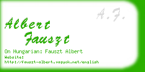 albert fauszt business card